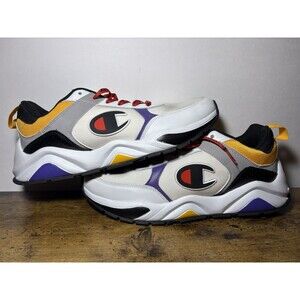 Champion 93 Eighteen Block CM100113M White/Multi Men's Y2K Retro Style Shoes 9